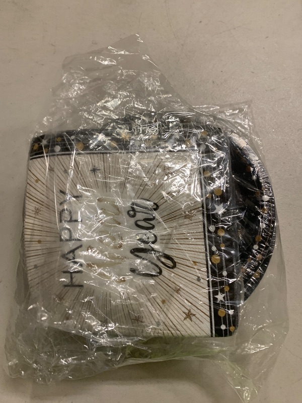 Photo 1 of 150 Happy New Year's Party Paper Plates Dinnerware Set Disposable Plates Set with Napkins