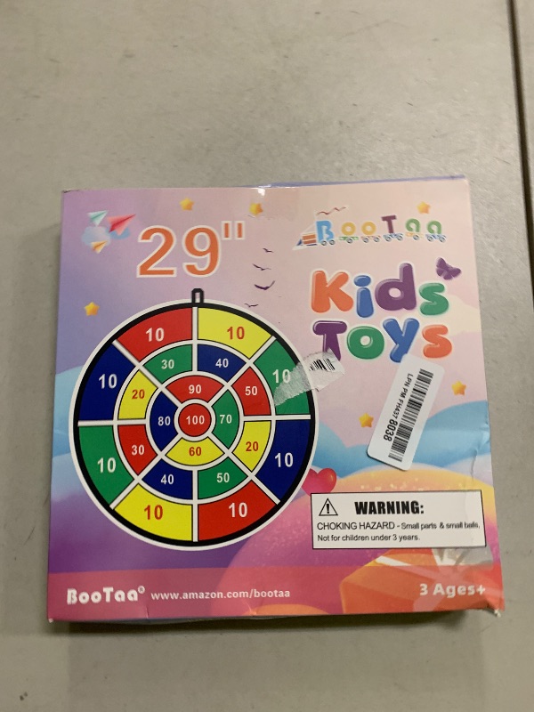 View 2 of 29" Large Dart Board for Kids, BooTaa Kids Dart Board with 12 Sticky Balls, Boys Toys, Indoor/Sport Outdoor Fun Party Play Game Toys, Birthday Gifts for 3 4 5 6 7 8 9 10 11 12 Year Old Boys Girls