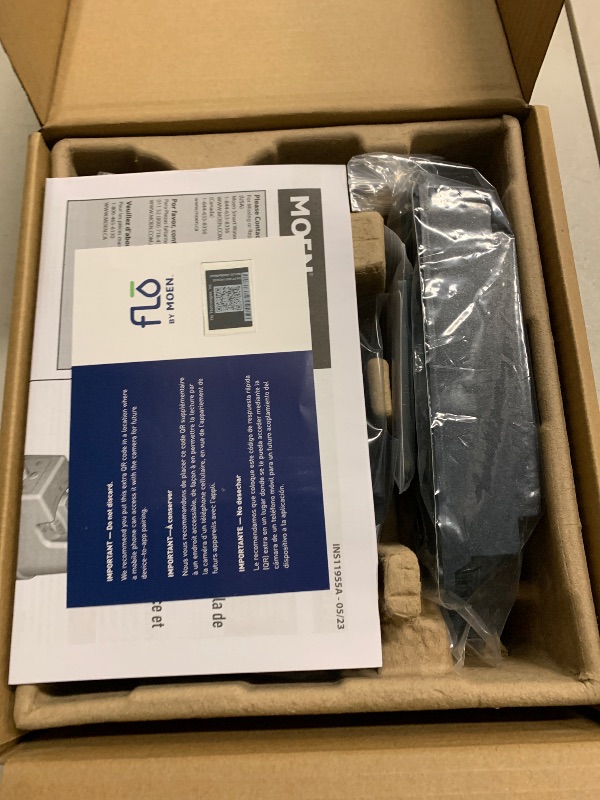 Photo 1 of Moen Flo Smart Water Monitor and Automatic Shutoff Sensor, Wi-Fi Water Leak Detector for 3/4-Inch Diameter Pipe, 900-001