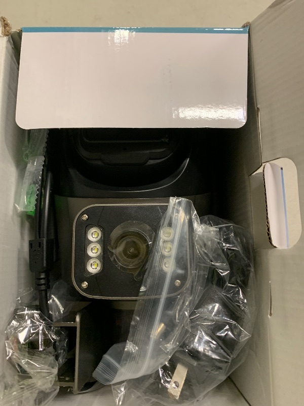 Photo 1 of 5G Security Camera Outdoor, 6MP Dual Lens 6X PTZ Outside Cameras for Home Security, IP66 Waterproof Wired Camera, Motion Tracking, Pan/Tilt, Color Night Vision, Light Alarm, 24/7 SD Recording/Cloud