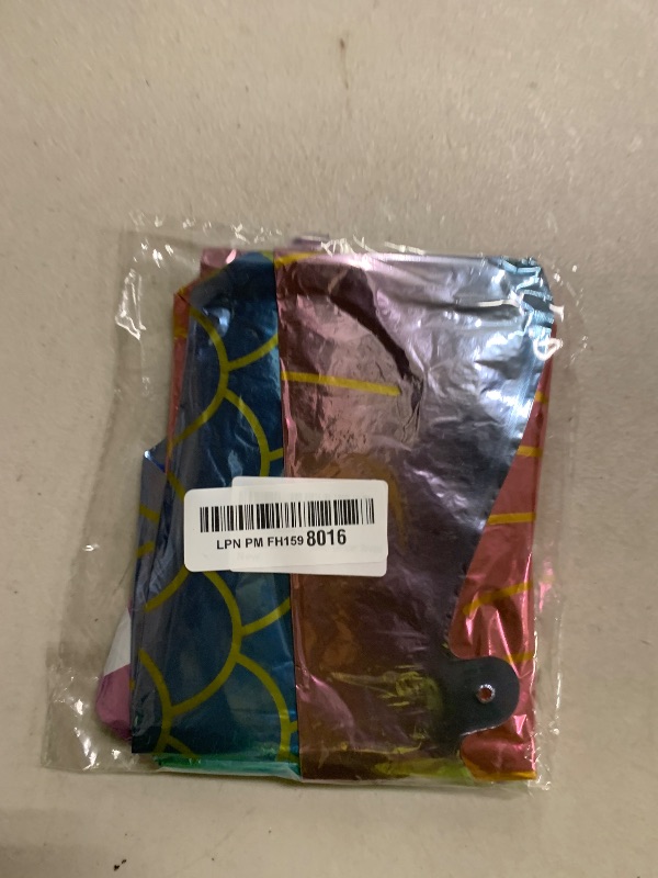 Photo 1 of 6 Pcs Mermaid Balloons, SeaShell Foil Balloons, Mermaid Tail Mylar Balloons for Sea Ocean Themed Birthday Party Decorations Baby Shower