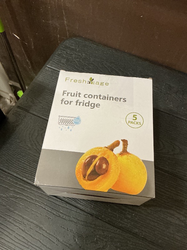 Photo 1 of 5 PCS Large Fruit Containers for Fridge - Leakproof Food Storage Containers with Removable Colander - Dishwasher & microwave safe Produce Containers Keep Fruits, Vegetables, Berry, Meat Fresh longer