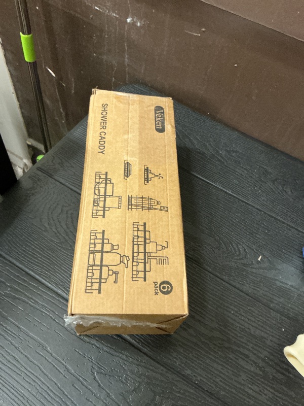 Photo 1 of Veken Shower Caddy 6-Pack, Advanced Rustproof Design, No Drilling Adhesive Shelves, Rack with Soap Holder, Large Capacity Bathroom Organizers and Storage, Wall-Mounted Kitchen & Home Decor