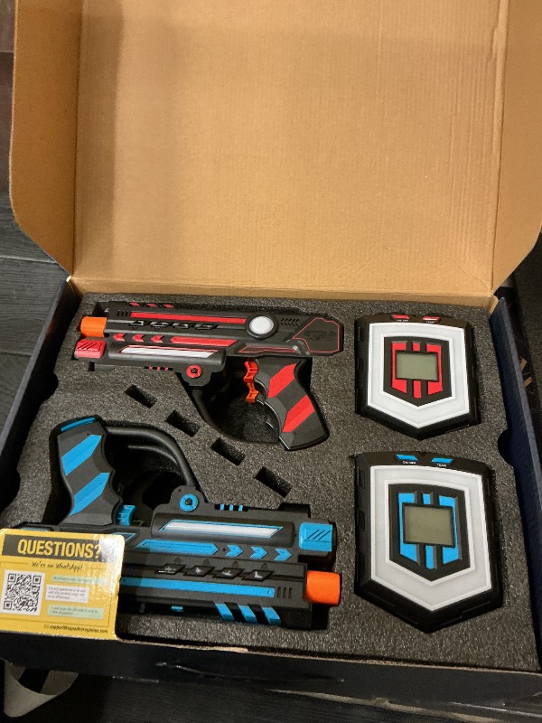 Photo 1 of Squad Hero Rechargeable Laser Tag 360° Sensors + LCDs - Set of 4 - Easter Gift Ideas for Kids Teens and Adults Boys & Girls Family Fun - Cool Teenage Lazer Group Activity, Teen Gifts Ages 8+ Year Old