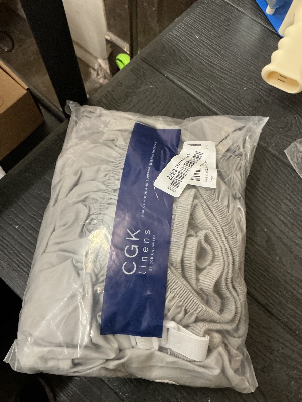 Photo 1 of Wrap Around Dust Ruffle Bed Skirt - Light Grey - for King Size Beds with 15 Inch Drop - Elastic Strap - Adjustable Pleated Bedskirt with Brushed Fabric and Wrinkle Free - for Women, Men, Kids & Teens