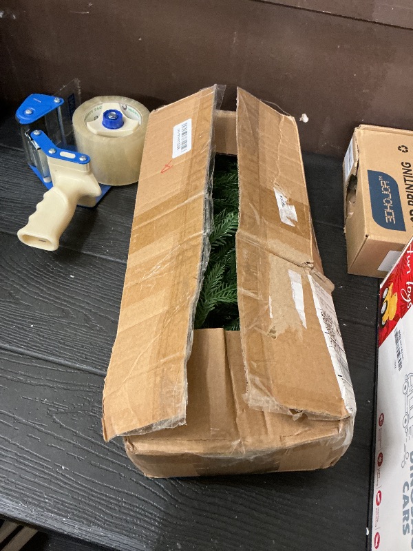 Photo 1 of 12Ft(2Pcs*6Ft) Artificial Norfolk Pine Christmas Garlands Decorations,Xams Green Real Touch Pine Garland Decor for Table Mantle Fireplace Indoor Outdoor Holiday Home