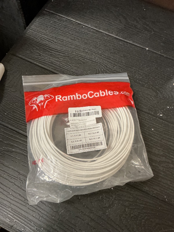 Photo 1 of (100ft/30m) Fiber Optic Internet Cable SC/APC to SC/APC, Armored Fiber Patch Cable, OS2 Single Mode Fiber Optical Patch Cord, Simplex - 9/125um, LSZH White ???????????