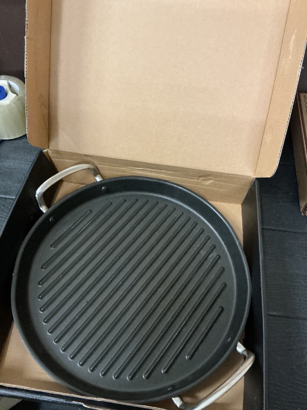 Photo 1 of 13 Inch Paella Pan, Tri-ply Stainless Steel Induction Compatible Large Spanish Rice Pan, Great for Authentic Seafood Paella, Socarrat, Oven Safe, 3-5 Servings, Free Silicone Gloves, Detachable Handles