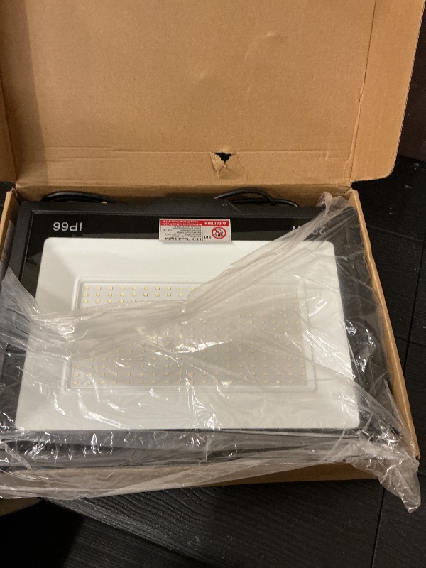 Photo 1 of 200W LED Flood Light Outdoor with Plug+10ft Wire, 24000Lm Super Brighter Security Light, IP66 Waterproof LED Worklight, 5000K Daylight White Exterior Floodlight for Yard Garden Garage Stadium(2 Pack)