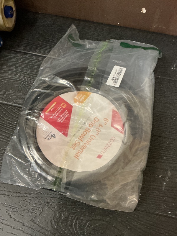 Photo 1 of 4 Pack Black Cooktop Drip Pans, Compatible with GE Hotpoint Stove. Include 2 Pcs 6'' Range Replacement Drip Pans and 2 Pcs 8 '' Burner Drip Pans for Electric Stove Top