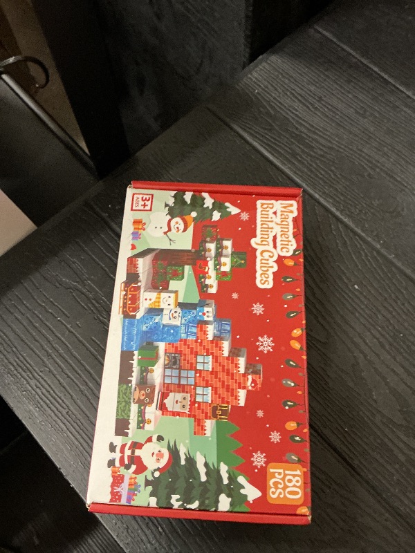 Photo 1 of 180PCS Magnetic Blocks - Christmas Magnetic Building Blocks Set for Kids – STEM Sensory Magnetic Cubes Tiles Building Toys for Boys Girls Toddlers Ages 3 4 5 6 7 8-12, Xmas Gifts & Stocking Stuffers