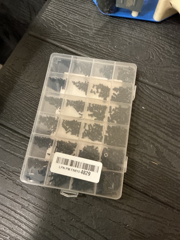 Photo 1 of SAHHIVRM 860 PCS Small Computer Screws Assortment Kit, Black Tiny Eyeglass Screws M1.2 M1.4 M1.7 M2 M2.5 M3, PC & Laptop SSD Hard Drive CPU Cooler Screw, M.2 Electronic Screw Set