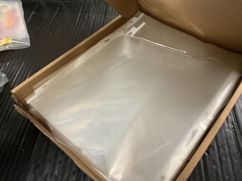 Photo 1 of Amazon Basics Sheet Protectors for 3 Ring Binder, Heavyweight, Polypropylene, 8.5 x 11 Inch, 200-Pack, Clear