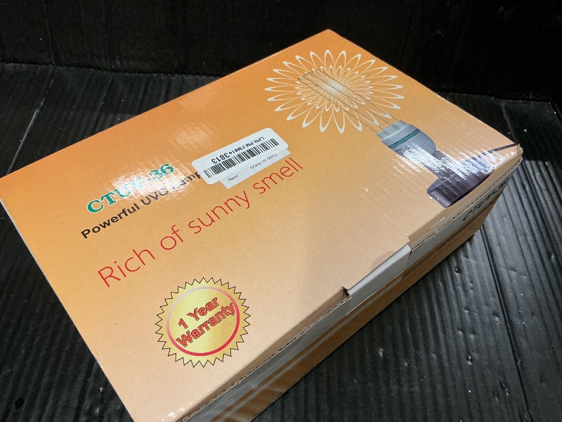 Photo 1 of 36Watts UV Sanitizer Lamp with Remote Control Powerful UVC Light with E26 Base for Basement/Bedroom/Kitchen/Office/Storehouse/Car, 3-Gear Timer 110V Ozone Free