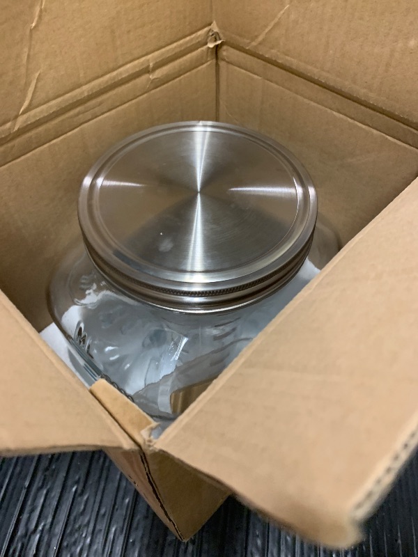 Photo 1 of 2 Gallon Glass Beverage Dispenser with Lid, Stainless Steel Spigot, Glass Drink Dispensers for Parties, Lemonade Dispenser With Ice Cylinder for Weddings, Party,Sun Tea Jar, Water Juice Dispensers