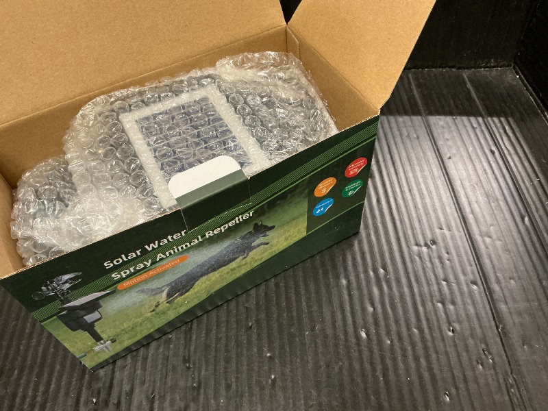 Photo 1 of Motion Activated Sprinkler with Solar Panels Deter Animal Cat, Birds, Dogs Repellent Outdoor Lawn Motion Sensor Water Sprinkler for Garden