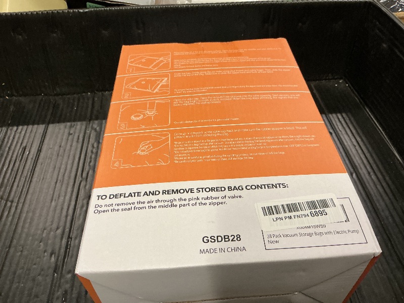 Photo 1 of 28 Pack Vacuum Storage Bags with Electric Pump, Plastic Packaging Bags,Space Saver Bag for Clothes, Mattress, Blanket, Duvets, Pillows, Comforters, Travel