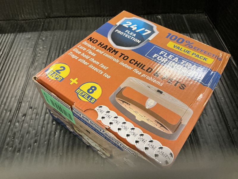 Photo 1 of 2 Pack Flea Traps for Inside Your Home, Indoor Flea Light, Bed Bug Killer with 8 Sticky Pads & 4 Light Bulb, Odorless Natural Insect Infestation Treatment Trap for Kid Pet