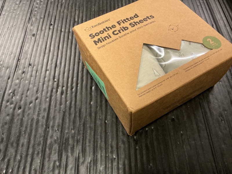 Photo 1 of 2-Pack Mini Crib Sheets Fitted - 38x26 Pack N Play Sheets for Pack and Play Mattress, Organic Cotton, Soft & Breathable Playard Bedding, Neutral Mini Toddler Bed Cover for Boys, Girls (Pine Grove)