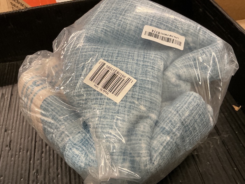 Photo 1 of GarveeHome 2.5x8 Runner Rug for Hallway Washable Kitchen Rugs Non Slip Solid Blue Modern Minimalism Soft Low-Pile Scalloped Indoor Carpet for Entryway Laundry Room Floor Mats