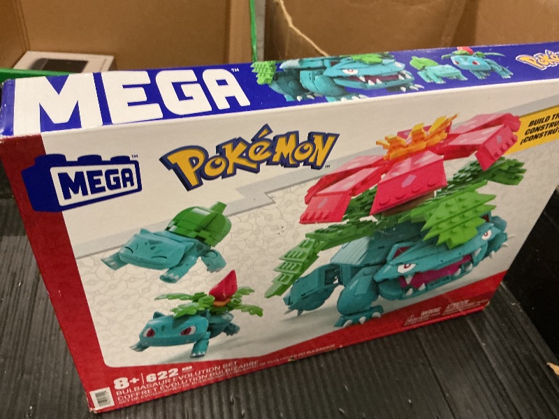 Photo 1 of ?MEGA Pokémon Action Figure Building Toys, Bulbasaur Evolution Set with 622 Pieces, 3 Poseable Characters, Bulbasaur and Venusaur, for Kids?
