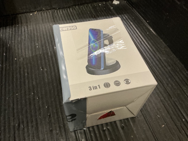 Photo 1 of 3 in 1 Charging Station for iPhone, Wireless Charger for iPhone 17 16e 16 15 14 13 12 11 X Pro Max & Apple Watch - Wireless Charging Station for AirPods 4 3 Pro