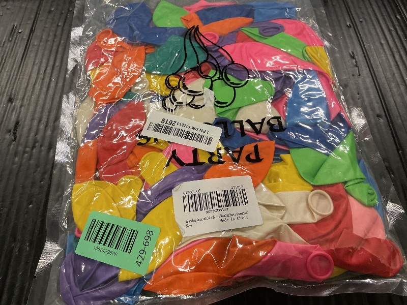 Photo 1 of 120Pcs Balloons Assorted Colors,12 Inch Latex Party Balloon for Birthday Party, Light Multi Color Ballons Rainbow Balloons for Wedding Baby Shower Supplies.(Assorted)