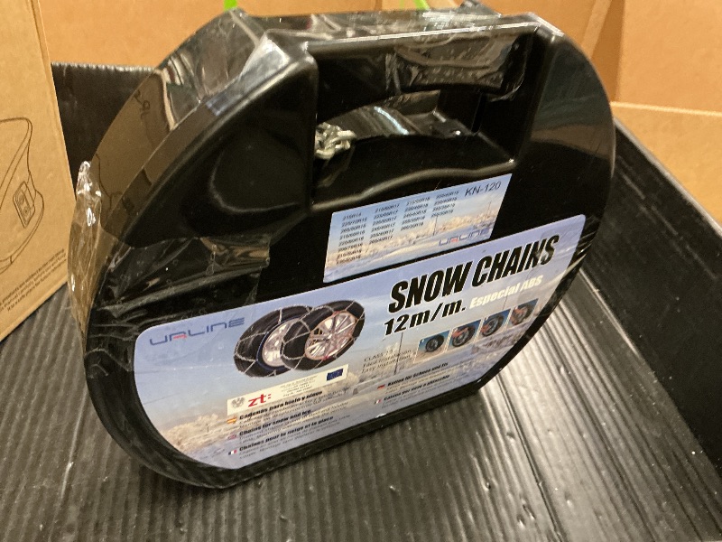Photo 1 of 2 PCS Snow Chains for Car SUV Pickup Trucks Car, Universal Adjustable Emergency Portable Snow Tire Chains Tire Width 205 215 225 235 245 255 265 275 285 (KN120)