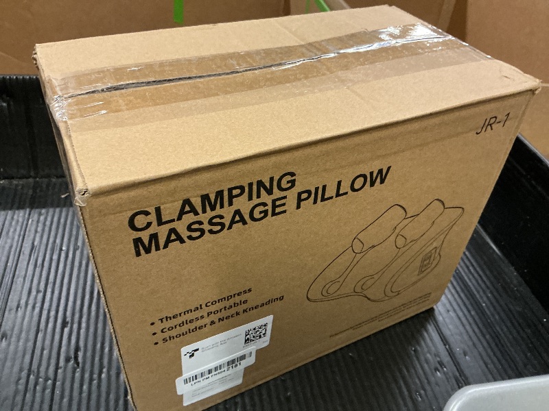 Photo 1 of CRECAD Shiatsu Neck Massager with Heat, Electric Deep Tissue Kneading Massage Pillow with 10-Minute Timer for Full Body Muscle Pain Relief, Cordless Portable Cervical Traction Device (Black)