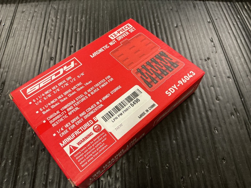 Photo 1 of 12-Piece Magnetic Nut Driver Set - Premium Impact Power Hex Nut Driver Drill Bit Master Kit, SAE & Metric, 1/4-Inch Quick-Change