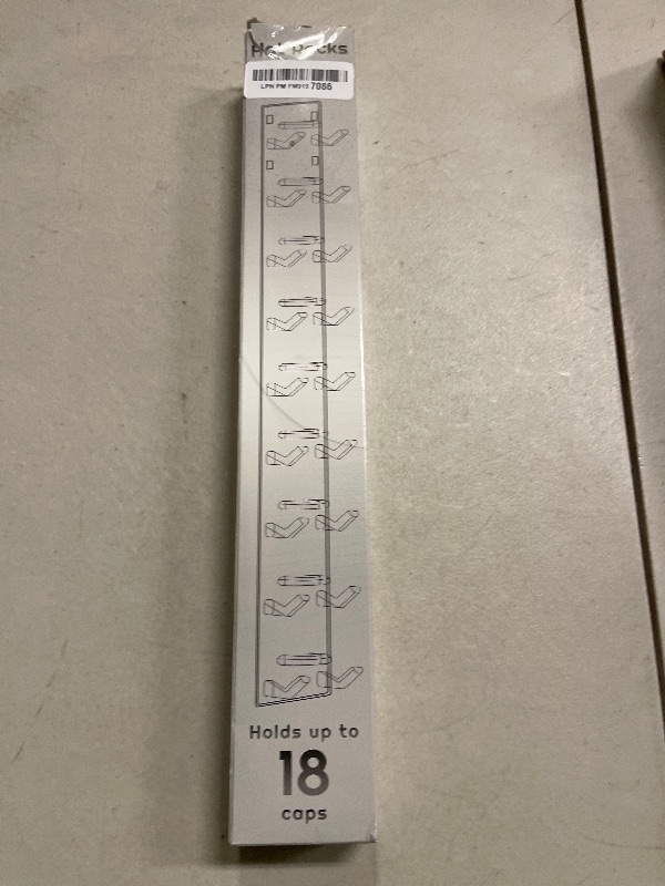 Photo 1 of 2 Pack Hat Organizer for Baseball Caps, Strong Adhesive Hat Rack for Wall, Multilayer Hat Storage Display Holder, Wall Mounted Hat Hooks Hold up to 18 Hats for Closet Door and Bedroom (Black)