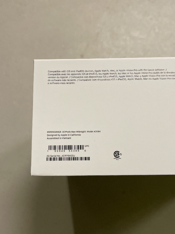 Photo 1 of Apple AirPods Max Wireless Over-Ear Headphones, Pro-Level Active Noise Cancellation, Transparency Mode, Personalized Spatial Audio, USB-C Charging, Bluetooth Headphones for iPhone - Midnight