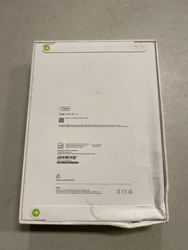 Photo 1 of Apple iPad 11-inch: A16 chip, 11-inch Model, Liquid Retina Display, 128GB, Wi-Fi 6, 12MP Front/12MP Back Camera, Touch ID, All-Day Battery Life — Blue