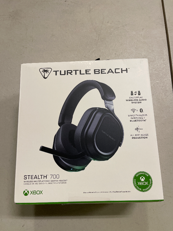 Photo 1 of Turtle Beach Stealth 700 Gen 3 Wireless Multiplatform Amplified Gaming Headset for Xbox Series X|S, Xbox One, PC, PS5, Mobile – 60mm Drivers, AI Noise-Cancelling Mic, Bluetooth, 80-Hr Battery – Black