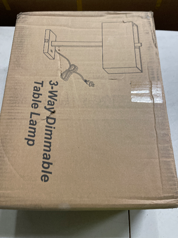 Photo 1 of 21" Touch Bedside lamps with 2 USB & AC Outlets, 3-Way Dimmable Bedside Table Lamps Set of 2 for Bedroom Living Room Office Reading, Gray Shade Lamps for Night Stands, 5000K LED Bulbs Included