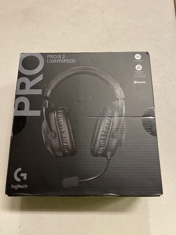 Photo 1 of Logitech G PRO X 2 Lightspeed Wireless Gaming Headset: Wireless Gaming Headphones with Mic, 50mm Graphene Drivers, 2.02.0—7.1 Surround, Bluetooth/USB/3.5mm Aux, for PS4/PS5/PC/Nintendo Switch - Black