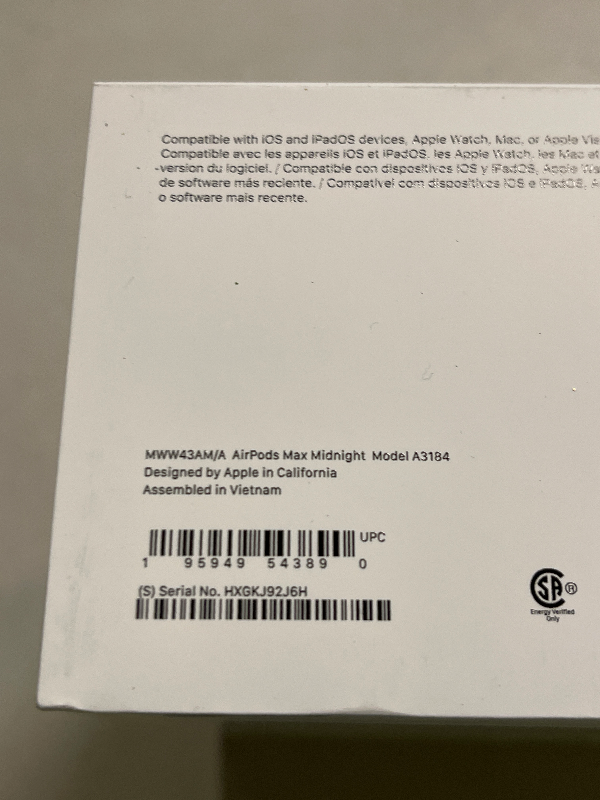 Photo 1 of Apple AirPods Max Wireless Over-Ear Headphones, Pro-Level Active Noise Cancellation, Transparency Mode, Personalized Spatial Audio, USB-C Charging, Bluetooth Headphones for iPhone - Midnight