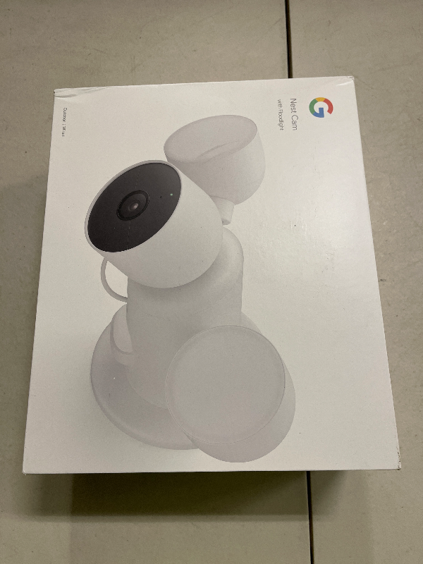 Photo 1 of Google Nest Cam with Floodlight - Outdoor Camera - Floodlight Security Camera, White, 1 Count (Pack of 1)