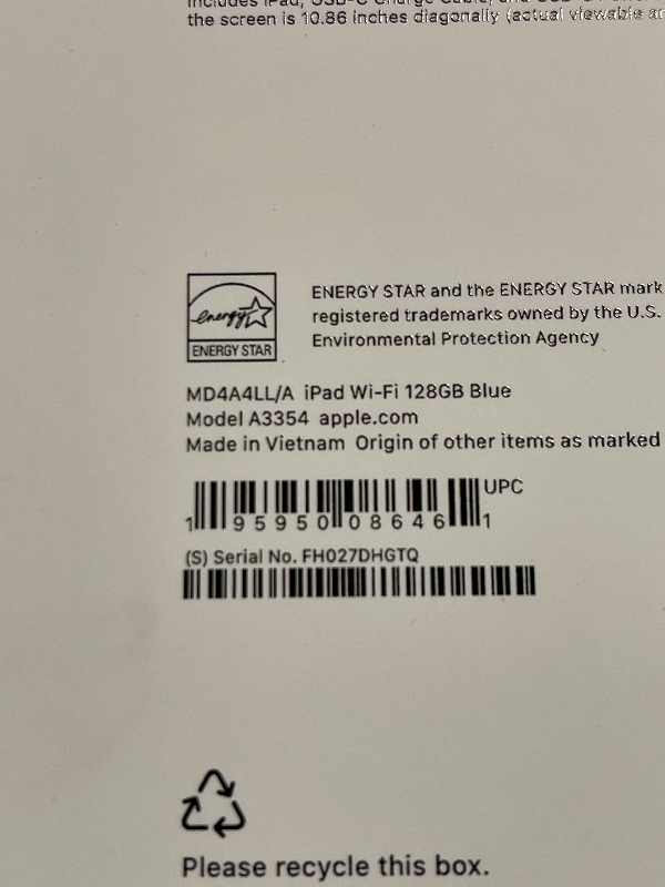 Photo 1 of Apple iPad 11-inch: A16 chip, 11-inch Model, Liquid Retina Display, 128GB, Wi-Fi 6, 12MP Front/12MP Back Camera, Touch ID, All-Day Battery Life — Blue