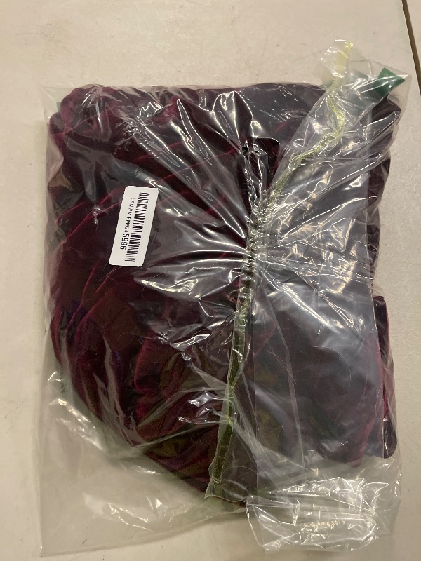 Photo 1 of **USED** Urban CoCo Women's Elegant Long Sleeve Ruched Velvet Stretchy Long Dress (2XL, Wine red)