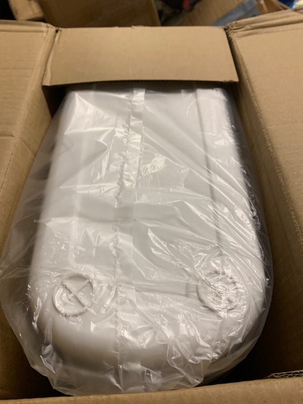 Photo 1 of Cesun Motion Sensor Trash Can, 5 Gallon Automatic Bathroom Garbage Can with Lid, Touchless Smart Plastic Slim Wastebasket for Bathroom, Office, rv, Bedroom, Living Room, White