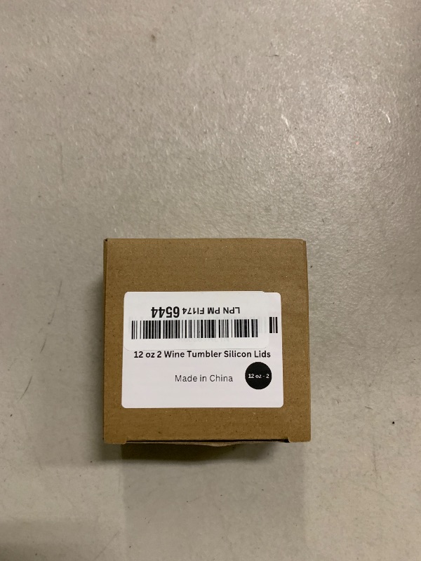 Photo 1 of 2 Wine Tumbler Lids, 12 oz Spill Proof 2.9 inches (OUTER RIM) Diameter Lids for Wine Mugs - No Leak Design Splash Resistant Replacement Silicon Sliding Covers, Pack of 2 Insulated Cover