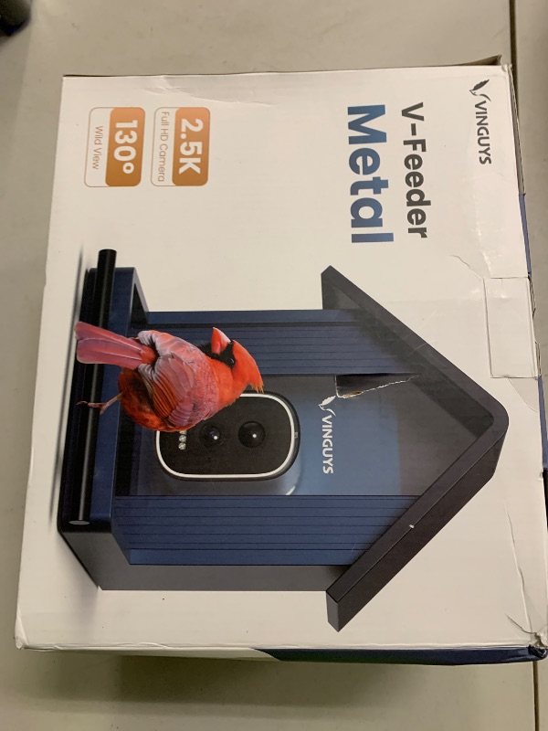 Photo 1 of Smart Metal Bird Feeder with Camera, 2.5K UHD AI Identification, Wireless Solar Powered Outdoor for Garden Birding, Real-time Videos& Pictures, Premium Present