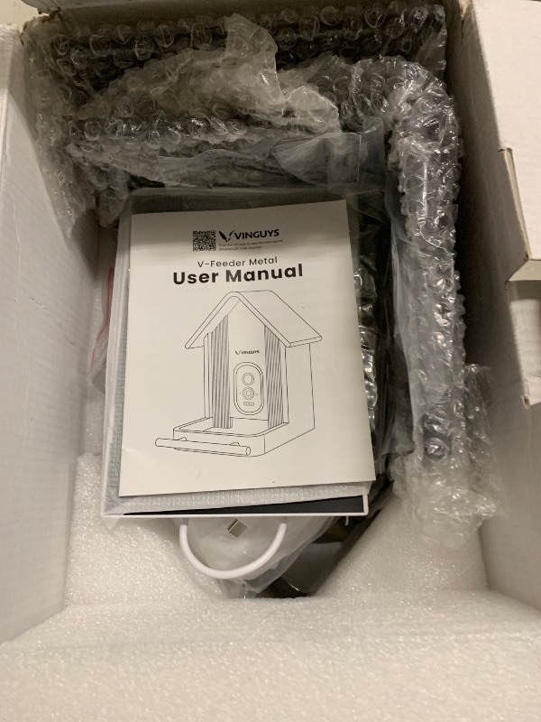 Photo 1 of Smart Metal Bird Feeder with Camera, 2.5K UHD AI Identification, Wireless Solar Powered Outdoor for Garden Birding, Real-time Videos& Pictures, Premium Present