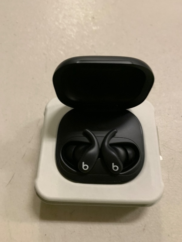 Photo 1 of Beats Powerbeats Fit - Wireless Noise Cancelling Workout Earbuds with Secure-Fit Wingtips, Up to 30-Hour Battery Life, Sweat & Water Resistant, Apple & Android Compatible - Jet Black