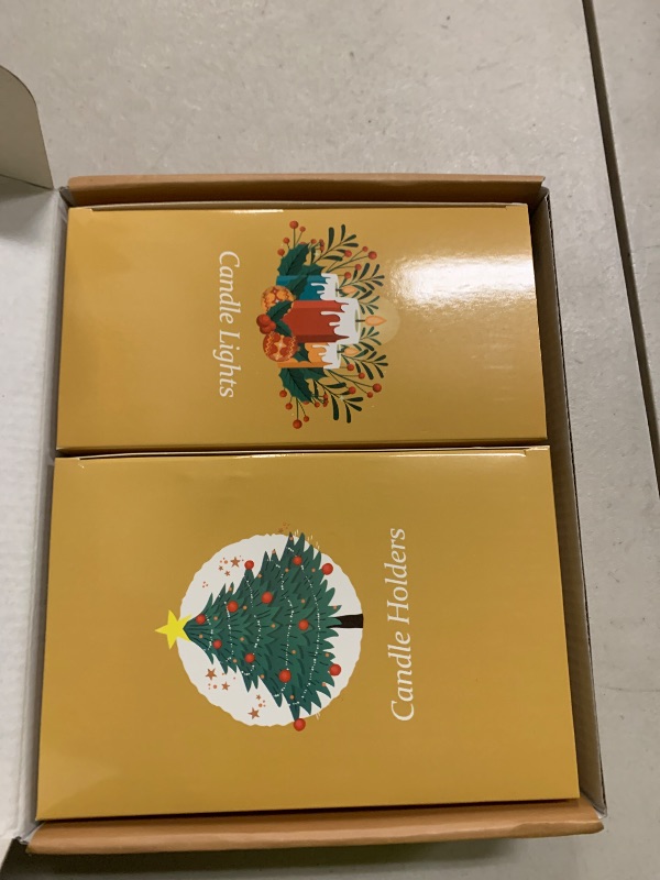 Photo 1 of 10 Pack Christmas Window Candles Lights Flameless Candle Battery Operated Candles with Remote Control Timer Gold Holders LED Candle for Party Table Top Xmas Thanksgiving Christmas Window Decorations