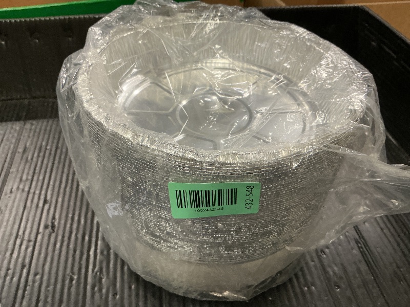Photo 1 of GUSTO [50 Count 9 Inch Disposable Round Aluminum Foil Pans with Clear Plastic Dome Lids, Great For Baking, Cooking, Storage, and Reheating (Formerly Comfy Package)