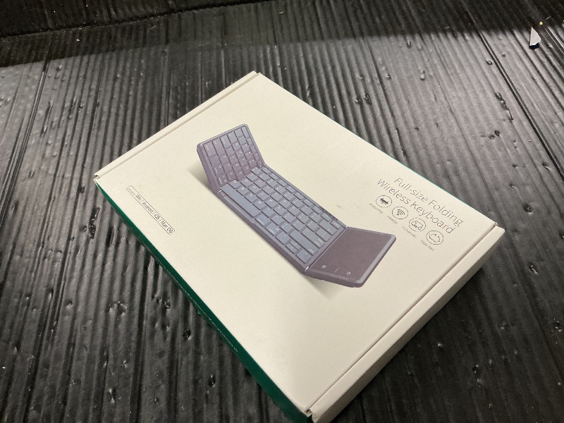 Photo 1 of Samsers Foldable Bluetooth Keyboard with Touchpad, Full-Size Wireless Folding Keyboards with Backlight, Portable Travel for iOS Android Windows Mac OS, Support 3 Device(BT5.1 x 3), Black