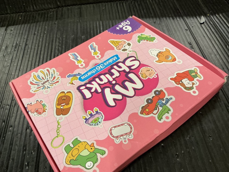 Photo 1 of 195 Pcs Shrink Plastic Kit with 39 Pre-Cut Patterns,3 Blank Shrink Plastic Sheets,Punch,Scissors,Keychains Lanyards,Tassels,Keychain Making Kit,Shrinky Art Charms,Shrinking Paper Craft Kits DIY Gifts