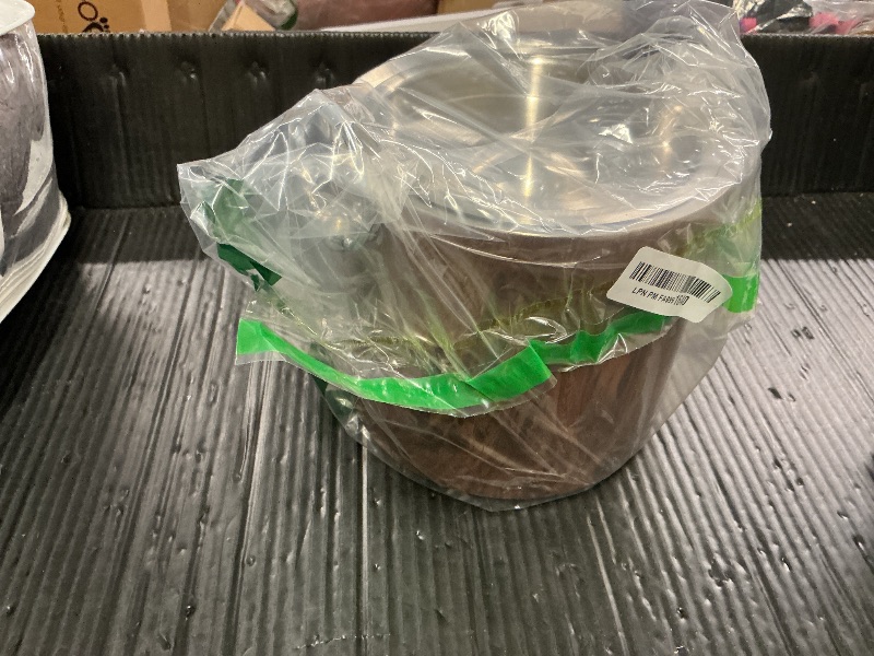 Photo 1 of *DAMAGED, INCOMPLETE** CAOANTRY Ice Bucket - Well Made Insulated Stainless Steel Keep Ice Frozen Longer - Ideal for Cocktail Bar, Parties, Chilling Wine, Champagne - 3 Liter (Teakwood)